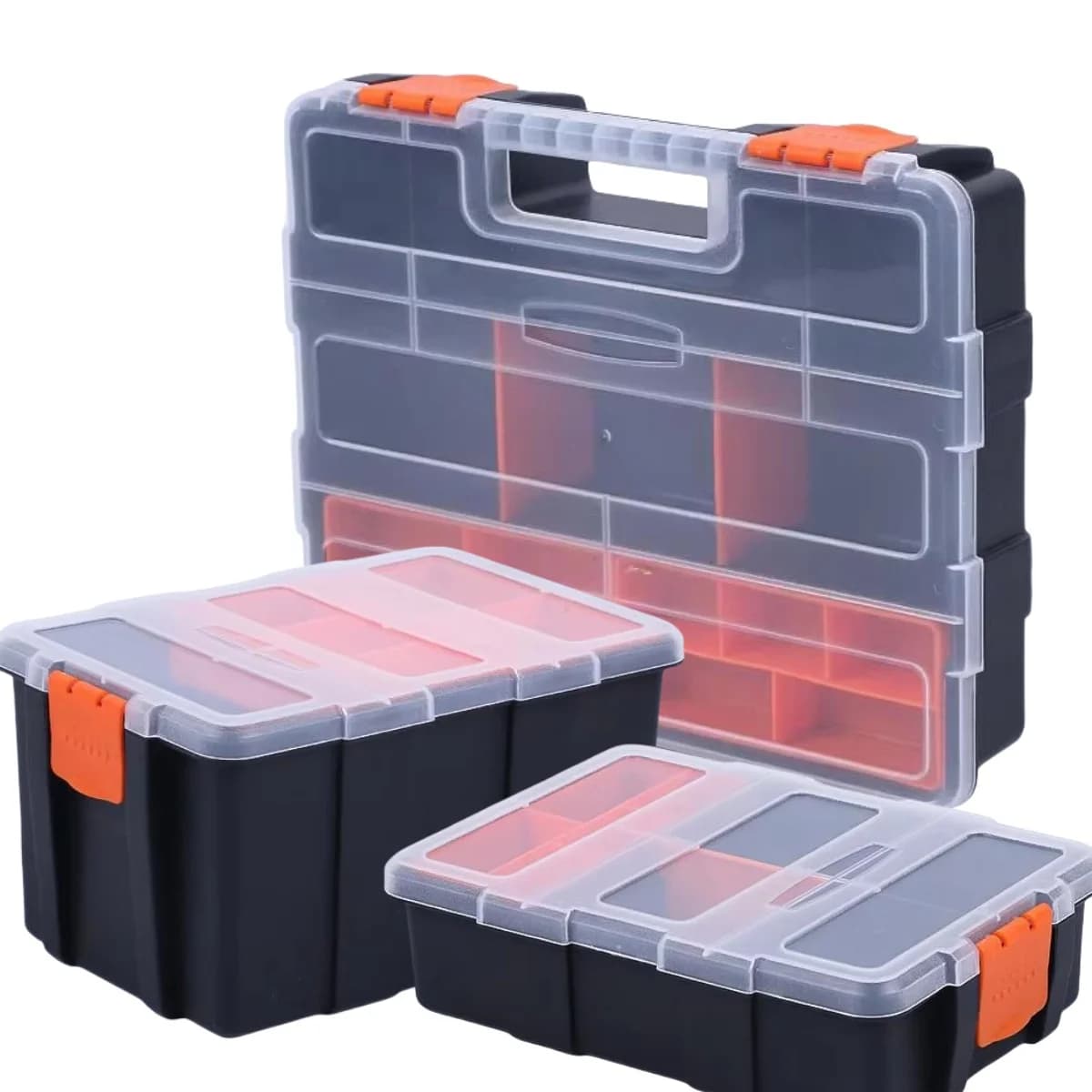 Přenosný plastový úložný box na hardware s více přihrádkami