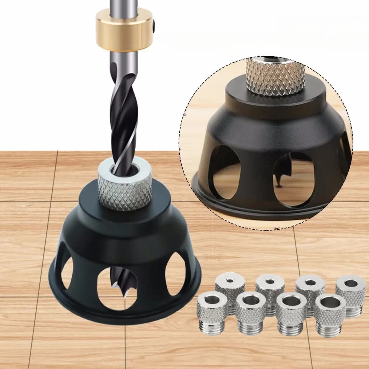 Sada vodítek pro svislé vrtání z hliníku, 3-10 mm