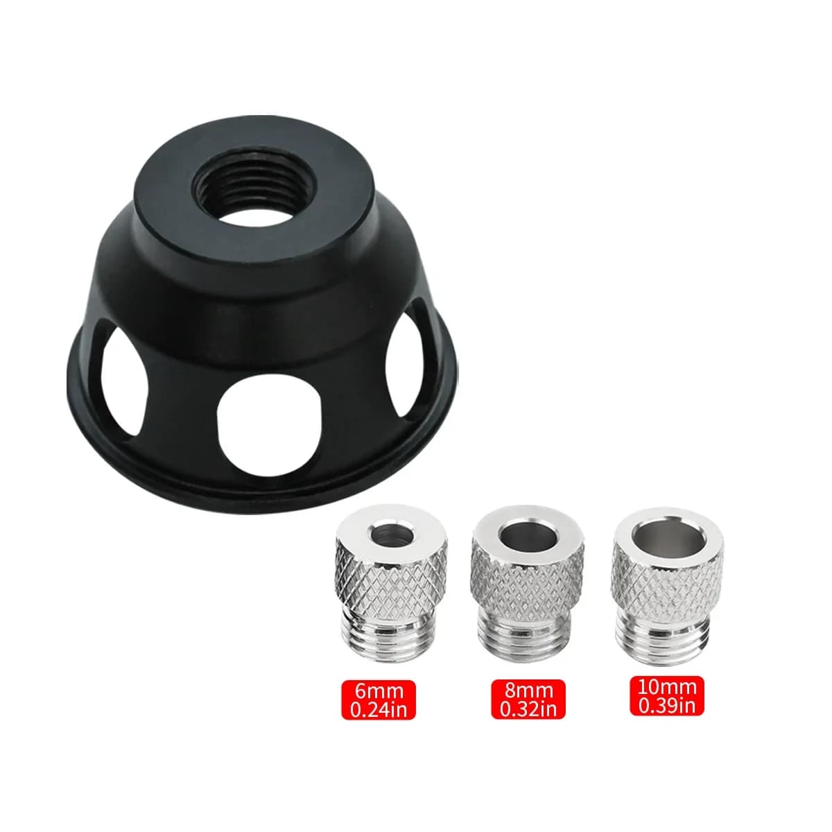 Sada vodítek pro svislé vrtání z hliníku, 3-10 mm