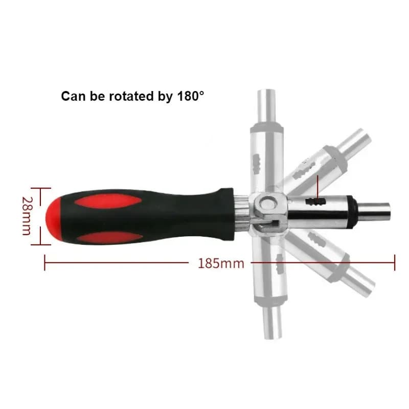 Multifunkční sada ratchettových šroubováků, 1/4" hex