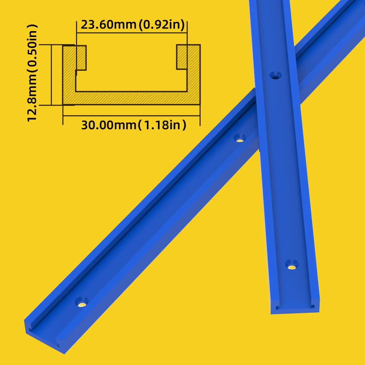 Vodicí kolejnice T-drážka 50 cm, T30