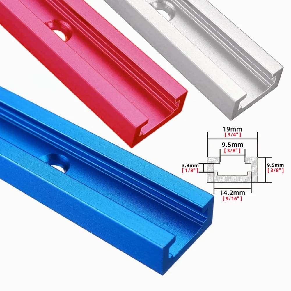 Aluminiová T-drážka pro úhlovou lištu pil a fréza
