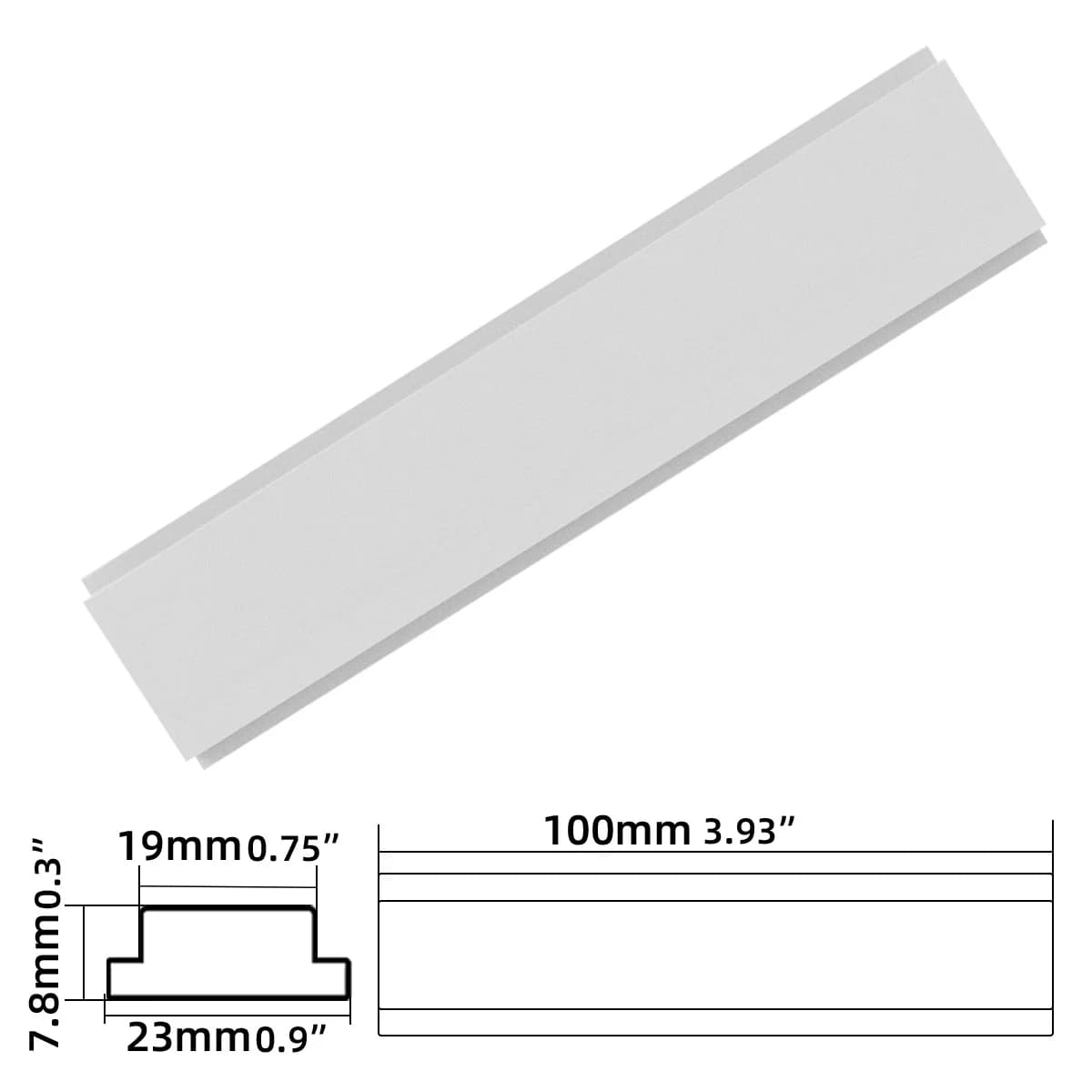 Aluminiová posuvná lišta pro pokosovou pilu 100 mm pro T-drážky