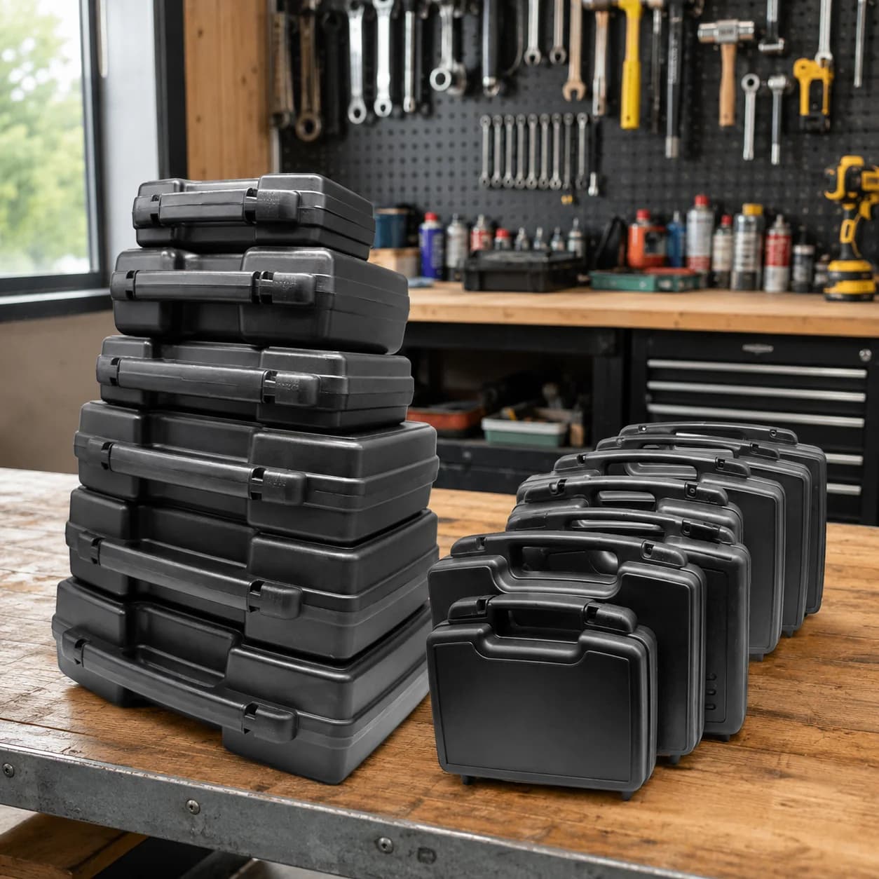 Přenosný plastový ochranný úložný box na outdoorové vybavení