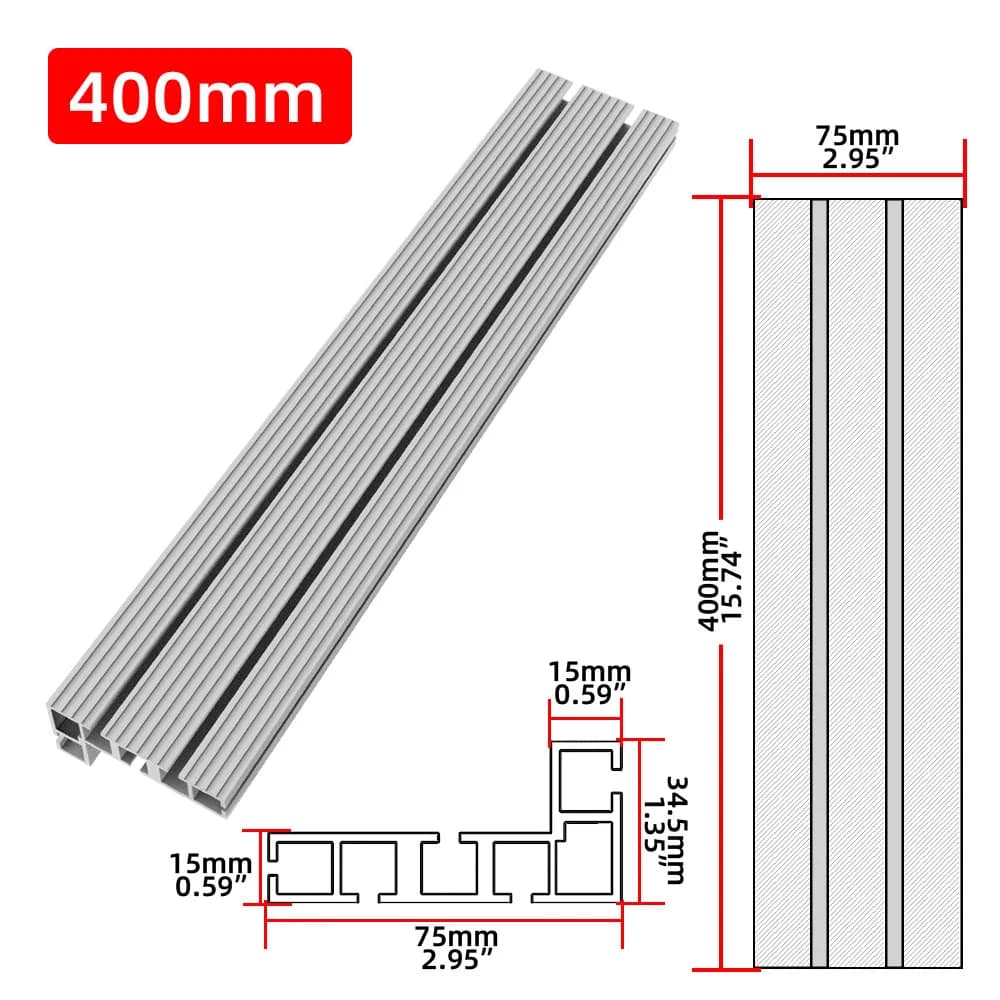 Aluminový držák T-slot pro úhlový stůl, 30–80 cm