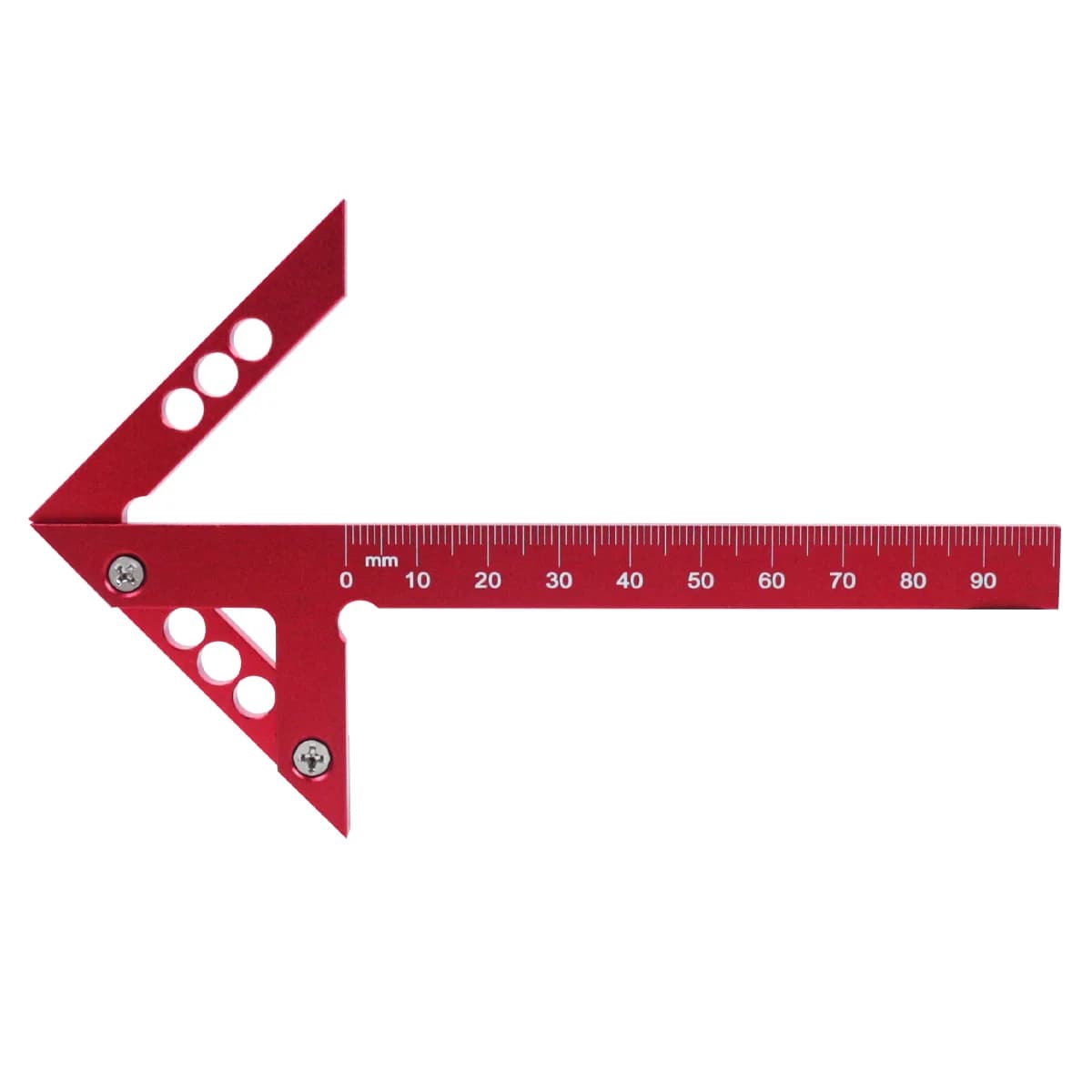 Přesný středový a úhlový měřítko s úhly 45/90°